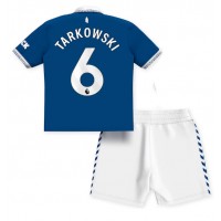 Camiseta Everton James Tarkowski #6 Primera Equipación para niños 2023-24 manga corta (+ pantalones cortos)